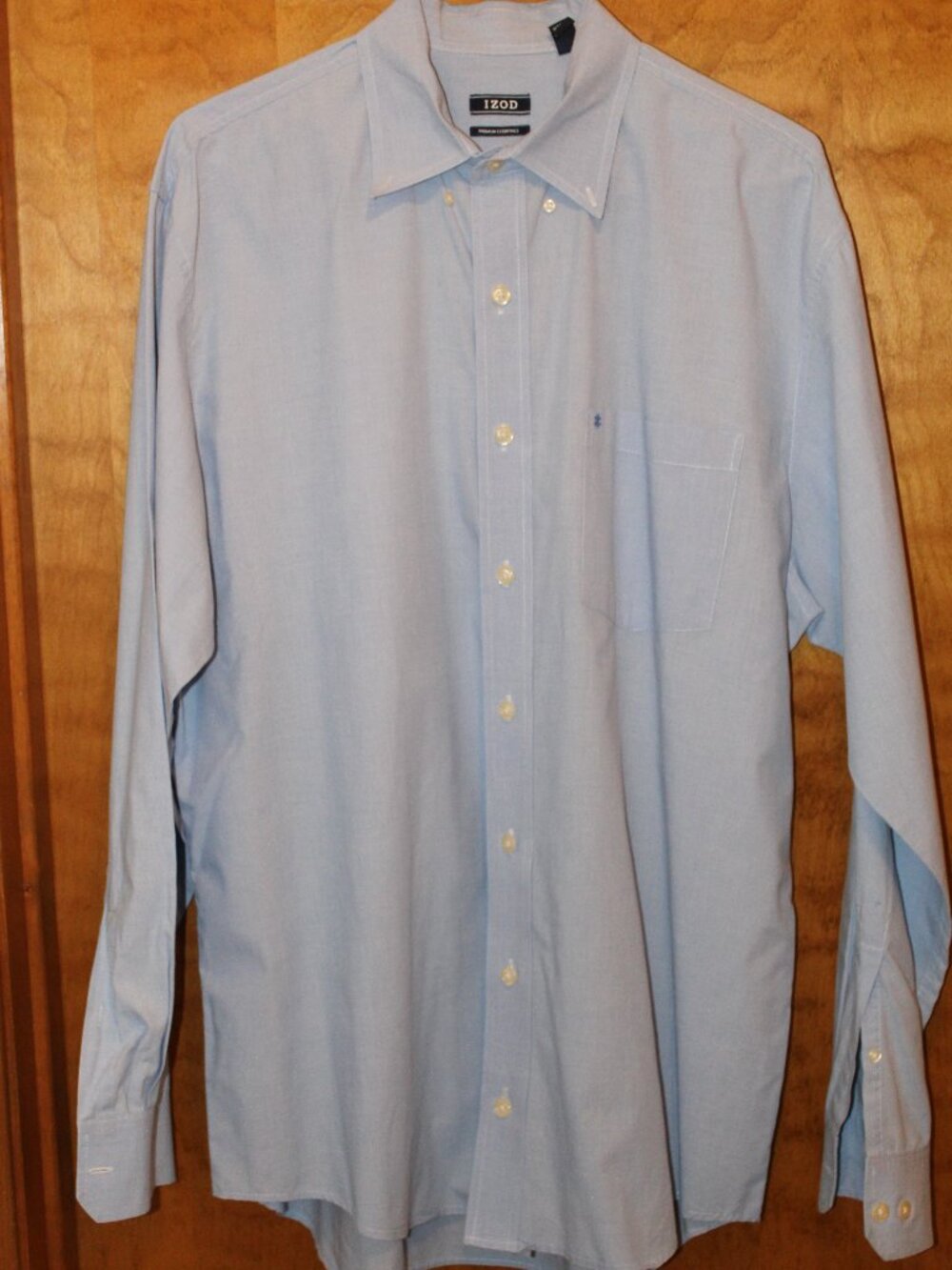 Izod Mens Size XLT Long Sleeve Button Front Shirt Blue #81